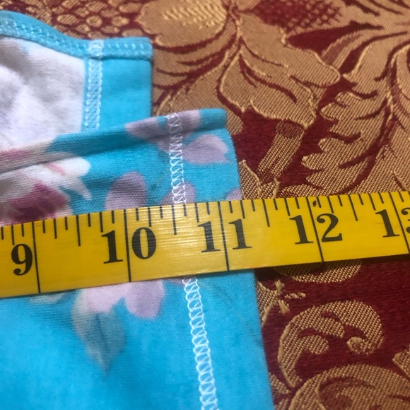 Miss Elaine Turquoise Flower Print Long Nightgown Size 3X NWT - Picture 7 of 12